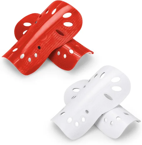 Vista 10 de Espinilleras de fútbol, 2 pares de fundas de espinilleras de fútbol superligeras y transpirables, equipo de protección de espinilleras para niños