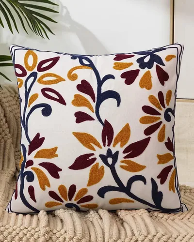 Vista 17 de JASEN Funda de almohada bordada de gato de 18 x 18 pulgadas, funda de almohada decorativa de algodón para sofá, dormitorio, sala de estar, casa