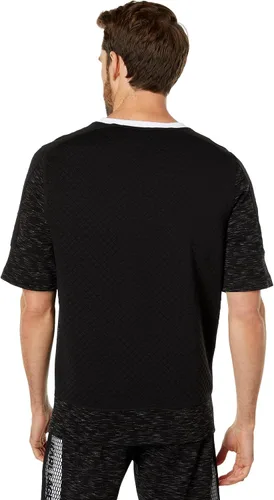 Vista 2 de Karl Lagerfeld Paris Men's Contrast Fabric Mesh Logo Pullover