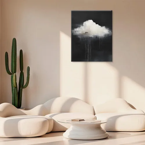 Vista 7 de Dark Moody Cloud - Lienzo decorativo para pared, diseño de nubes góticas abstractas, para decoración de pared para el hogar, dormitorio, sala