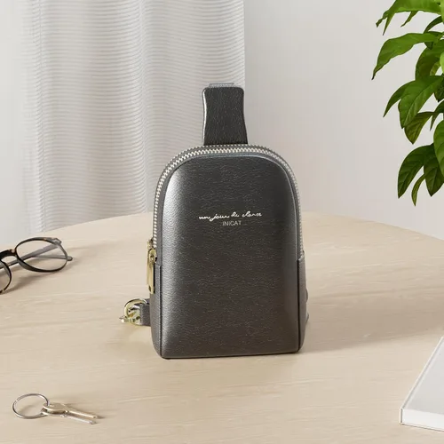 Vista 2 de INICAT Bolsos cruzados pequeños de viaje para mujer, monederos cruzados para pasaporte, cangureras de cuero vegano, regalos de cumpleaños