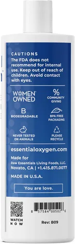 Vista 6 de Peróxido de hidrógeno de Essential Oxygen, 3 % de grado alimenticio, 0724609, 1, 1