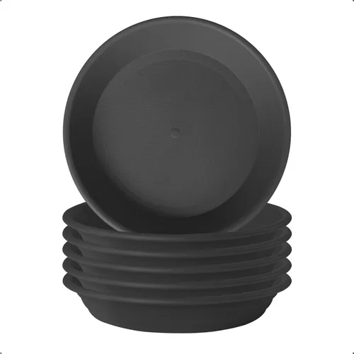 Vista 21 de 6 platillos de plástico para plantas de 5 pulgadas, tamaño individual, grueso y fuerte de 6, 8, 10, 12 pulgadas, bandeja de recogedor de agua