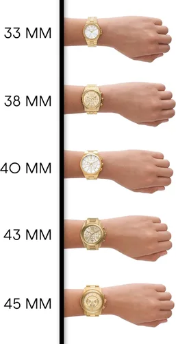 Vista 6 de Michael Kors Parker - Reloj de acero inoxidable con cristal pavé para mujer, con correa de acero, cuero o silicona
