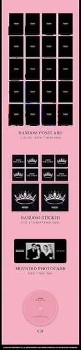 Vista 4 de Blackpink - The Album [Ver. 2] (1st Full Album) [Pre Order] CD+Photobook+Others with Tracking Code, Extra Decorative Sticker Set, Photocard Set