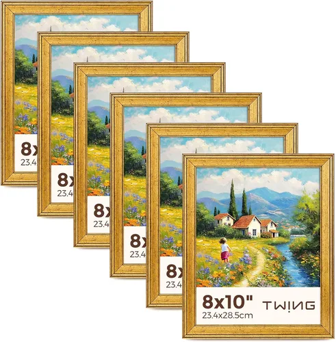 Vista 24 de TWING Juego de 6 portarretratos de fotos de 8 x 10 pulgadas, marco de collage de fotos para pared, galería de pared, juego de marcos de pared