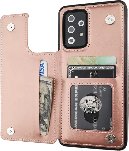 Vista 9 de ONETOP - Funda tipo cartera para Samsung Galaxy S22 con tarjetero, color negro Kickstand,ID/Cash Holder,Case Wallet with Card Slots,Double