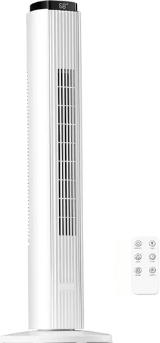 Vista 8 de Antarctic Star Ventilador de torre portátil sin aspas oscilante de 80° para dormitorio, temporizador de 12 horas, 6 modos de velocidad, 4 modos