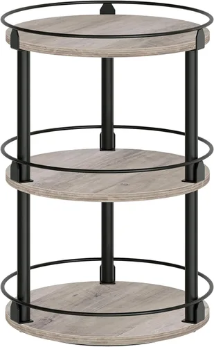 Vista 12 de YATINEY Organizador Lazy Susan, Estante Giratorio para Especias, Organizador de Mesa Giratoria para Especias de 2 Niveles, Soporte Industrial