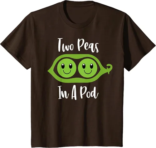 Vista 35 de Two Peas in A Pod Couples Matching Best Friend Cute Veg T-Shirt Baby Blue