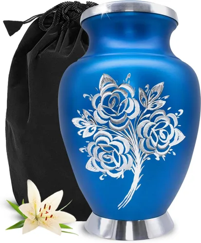 Vista 14 de Urna de Cremación de Rosa para Cenizas para Mujeres y Hombres - Urnas de Rosa Artesanales para Cenizas Humanas Adultas Femeninas y Masculinas