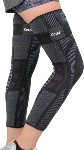 Vista 10 de Caspe Leg Compression Sleeve With Strap, Full Length Thigh Knee Calf Support, Knee Compression Sleeve Women & Men, Full Leg Support for Light
