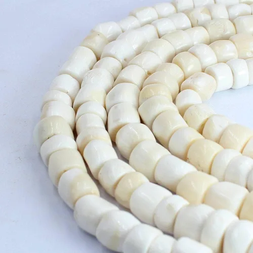Vista 3 de Columna de tubo natural de mar blanco y coral, joyería de piedras preciosas sueltas de cuentas sueltas de 15 pulgadas, piedra natural para collar