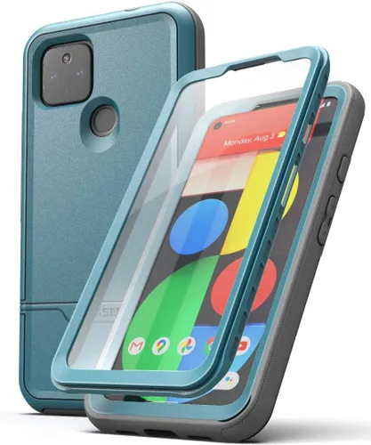 Vista 9 de ENCASED RebelShield - Funda para Pixel 5 con protector de pantalla, funda protectora de cuerpo completo resistente con protector de pantalla