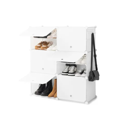 Vista 8 de Zapatero Modular Portátil InnovaGoods Blanco