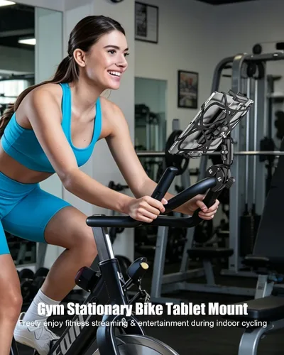 Vista 6 de Charchendo Soporte para tablet Spin Bike con soporte de aluminio sin