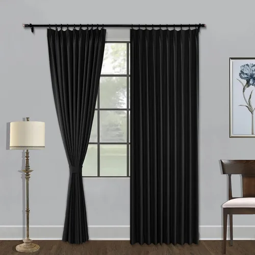 Vista 15 de Fcosie Cortinas de lino texturizadas, cortinas plisadas para oscurecer con forro opaco, paneles de mezcla de lino, cortinas de tratamiento de Beige
