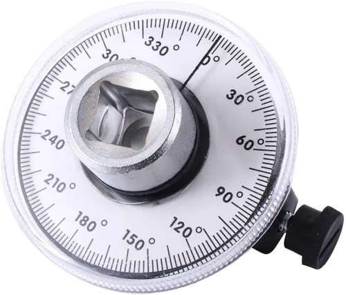 Vista 4 de Juego de herramientas profesionales de medidor de ángulo de torsión, medidor de ángulo de 360° con brazo de sujeción flexible para llave