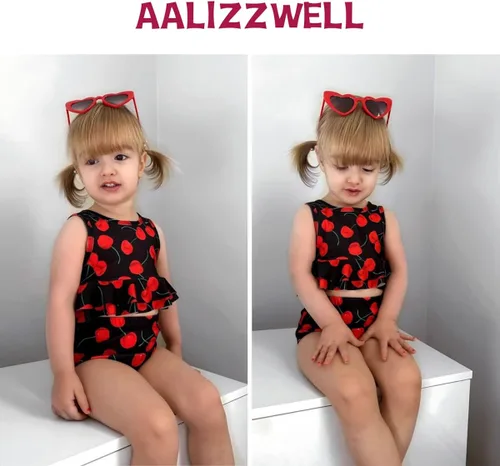 Vista 3 de Aalizzwell Traje de baño de dos piezas para niña pequeña