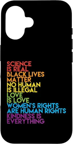 Vista 32 de Science is Real Black Lives Matter Rainbow LGBT Pride Gift Case for iPhone 17
