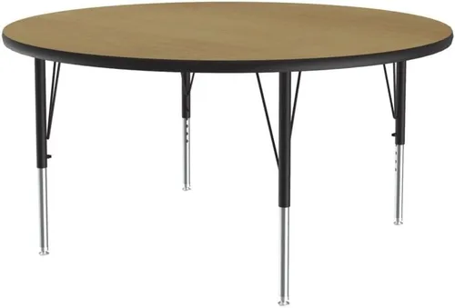 Vista 65 de Correll - Mesa rectangular de actividades para el aula de 24 x 36 pulgadas, altura ajustable (19-29 pulgadas), parte superior de nogal colonial