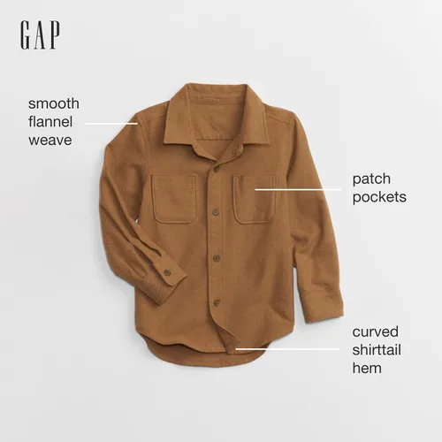 Vista 2 de GAP Camisa de franela de manga larga con botones para bebé niño