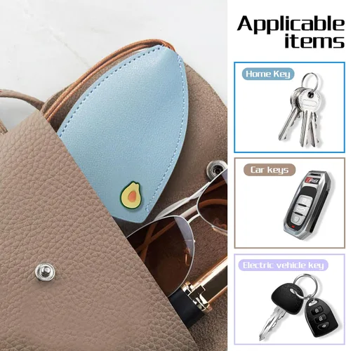 Vista 3 de Lindo 4PCS Estuche de llave de coche de cuero PU, Funda de llave extraíble