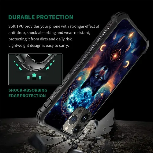 Vista 808 de Funda compatible con iPhone 15, diseño de elefantes africanos, diseño increíble a prueba de golpes, antiarañazos, carcasa trasera de policarbonato