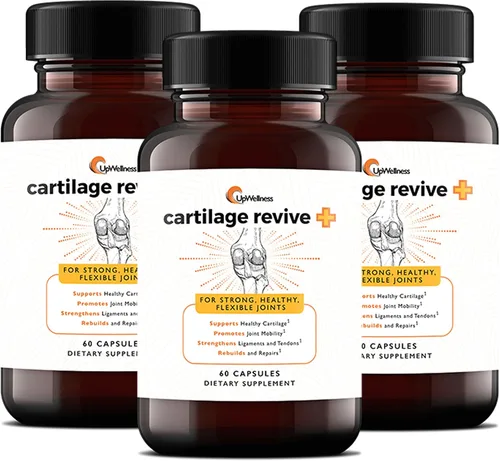 Vista 8 de UpWellness Cartilage Revive + Suplemento de apoyo articular para hombres y mujeres con colágeno tipo II para articulaciones – Sulfato