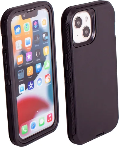 Vista 5 de Funda para iPhone 13 Mini (5.4 pulgadas) con 2 protectores de pantalla Resistente de cuerpo completo de grado militar protección contra caídas