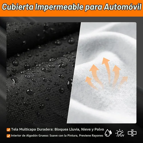 Vista 3 de Funda de coche para Toyota RAV4 2012-2025 XA30 XA40 XA50 impermeable forro de algodón PEVA cubierta exterior resistente al viento protección UV