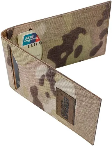 Vista 9 de EXCELLENT ELITE SPANKER Funda delgada y plegable con bolsillo frontal para tarjetas de crédito con 2 ranuras para tarjetas (negro)