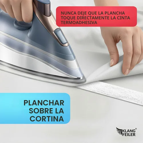 Vista 3 de Klangfeiler® Tela de dobladillo para planchar, 0.75 pulgadas x 32 yardas, extrafuerte, requiere planchado