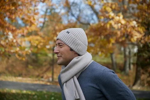 Vista 6 de Funky Junque Conjunto de bufanda y sombrero para hombres y mujeres, gorro a juego, ropa de invierno, regalos de Navidad, gorro de punto cálido