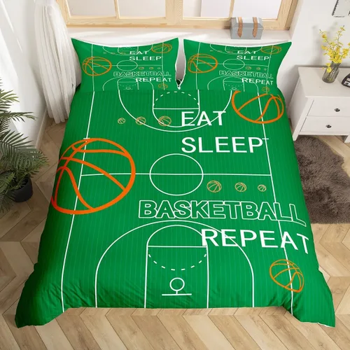 Vista 26 de jejeloiu Juego de ropa de cama de fútbol para niños, tamaño individual, juego de funda de edredón de fútbol para niños y niñas, funda de edredón