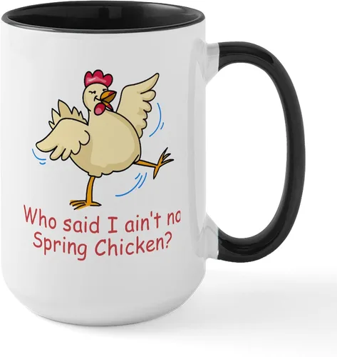 Vista 53 de CafePress Backyard Chicken Whisperer Mugs Taza de café de cerámica de 15 oz (15.0 fl oz)