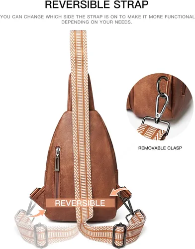 Vista 6 de Bolso bandolera de 7L para mujeres y hombres, bolsas de pecho cruzadas, mochila pequeña, riñonera, bolsa de viaje para el hombro