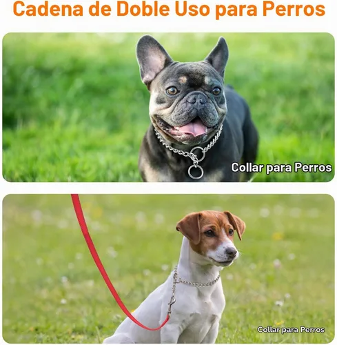 Vista 3 de TagME Collar de cadena para perros, entrenamiento antitirones para perros