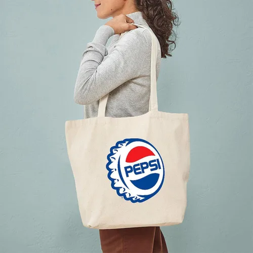 Vista 53 de CafePress Pepsi Tote Bag Bolsa de lona natural, bolsa de compras de tela, Caqui