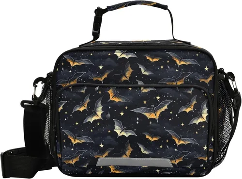 Vista 23 de MNSRUU Bolsa de almuerzo con aislamiento de astronauta espacial para mujeres, lonchera para hombre, con correa ajustable para el hombro, bolsa