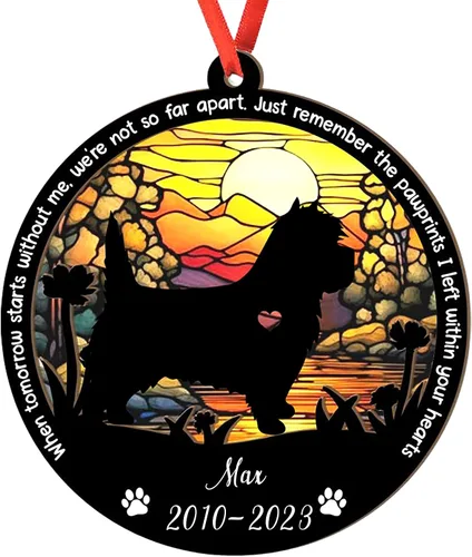 Vista 81 de Adorno personalizado para atrapasoles de sabueso afgano, adorno de Navidad de sabueso afgano – Regalo para perro amante, sabueso afgano