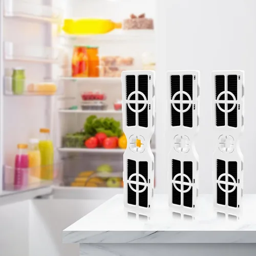 Vista 7 de Paquete de 3 filtros de aire de repuesto para refrigerador AF-2 RAF-2 compatibles con filtro de aire Frigidaire FRGPAAF2 PureAir para refrigerador