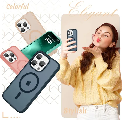 Vista 1550 de Funda para Google Pixel 10 Pro XL, cubierta magnética mate, color negro Fit for MagSafe, Screen Protector included, Shockproof Military Grade
