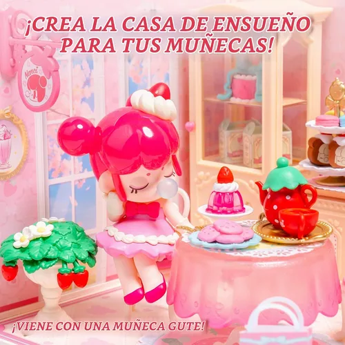 Vista 7 de Rolife Super Creator - DIY Mini House with Doll Nanci’s Strawberry Teatime
