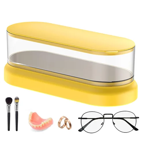 Vista 10 de Limpiador ultrasónico de joyas, 5 W, 15.2 fl oz, portátil, profesional, limpiador de joyas sónico para gafas, joyas, anillos de anteojos, reloj