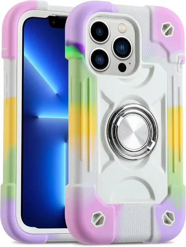 Vista 41 de MARKILL Funda compatible con iPhone Air de 6.5 pulgadas 2025 con soporte de anillo giratorio de 360 grados, protección contra caídas de grado