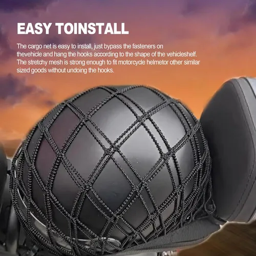 Vista 5 de Red elástica doble para almacenar cosas, se utiliza para almacenamiento de triciclos de motocicleta, súper tensión, no es fácil de dañar