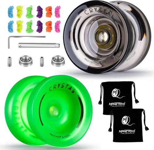 Vista 15 de MAGICYOYO K2 Responsive Yoyos para niños de 8 a 12 años, paquete de yoyo profesional de doble función con función de giro de dedo, yoyo profesional