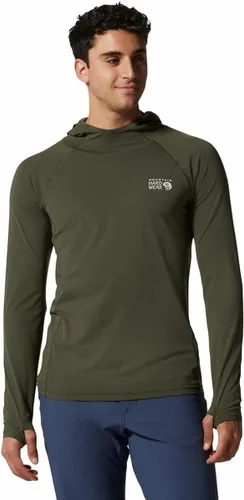 Vista 15 de Mountain Hardwear Sudadera con capucha elástica de montaña para hombre, para senderismo, casual, campamento y mochilero Estampado De Tinte De Hielo
