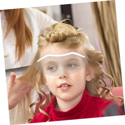 Vista 6 de 30 protectores faciales de plástico para corte de pelo, suministros de peluquería